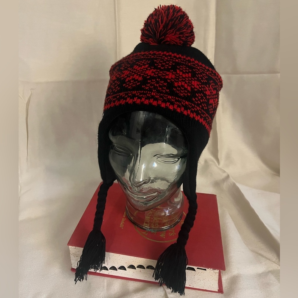 Warm Weatherproof Knit Hat with ear flaps